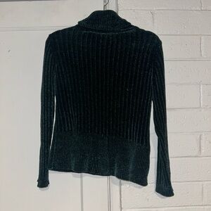 Alex Marie Black Cowl Neck Sweater with Ribbed Texture